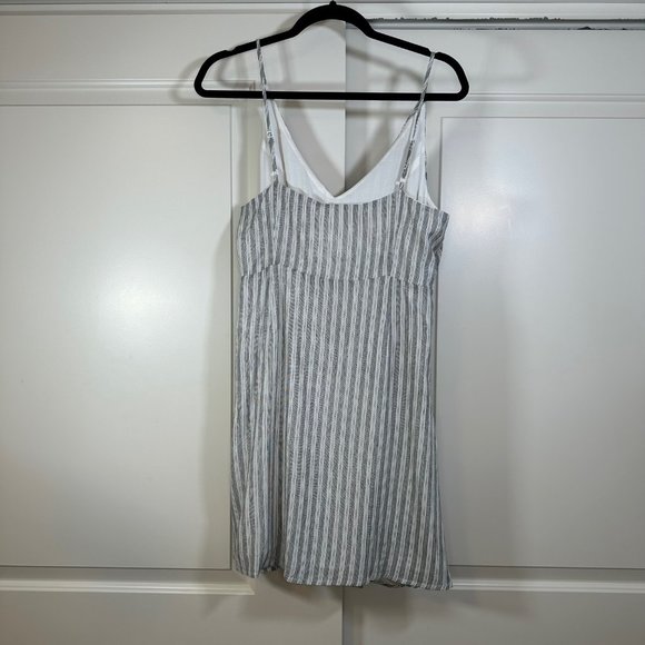 Sadie & Sage Black & White Striped Mini Dress Large - Picture 2 of 13